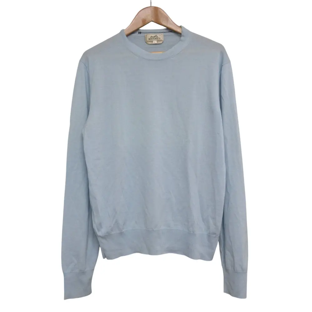 Pre-owned HERMÈS Wool Small Leather Goods Hermes Merino Knit Sweater