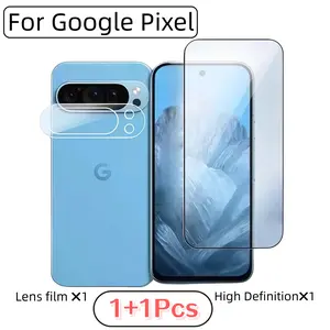 Google Pixel Smartphone Screen Protector Set, Protective HD Tempered Glass + Camera Lens Film, 9h Hardness, Dust-Free, Bubble-Free, Easy Install, Ultra-Sensitive Fingerprint Unlock, Accessories