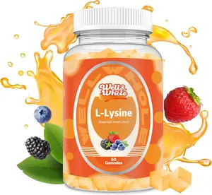 Well&Whole L-Lysine 1000mg Gummies - Vitamin B12 1000mcg - Essential Amino Acid Supplement for Gum, Lip Health* - L-Lysine Supplement for Kids and Adults - Vegan, Non GMO, Gluten-Free, 60 Counts