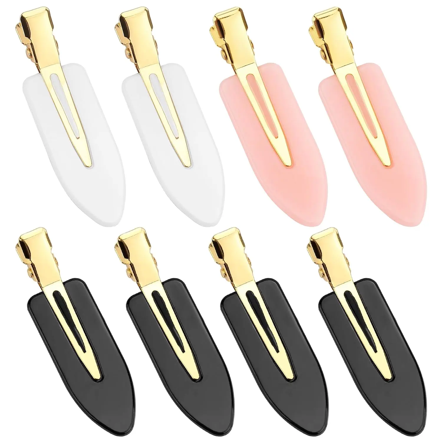 Flat Hair Makeup Clips No Crease No Bend For Styling Sectioning, 8 count Duck Bill Cute Small Hair Clip For Women Teen  Bangs Thin Hair Framar Clips