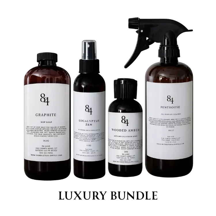 84 Luxe - Luxury Bundle - Room Spray, Mop Solution, Diffuser Oil, and All Purpose Cleaner
