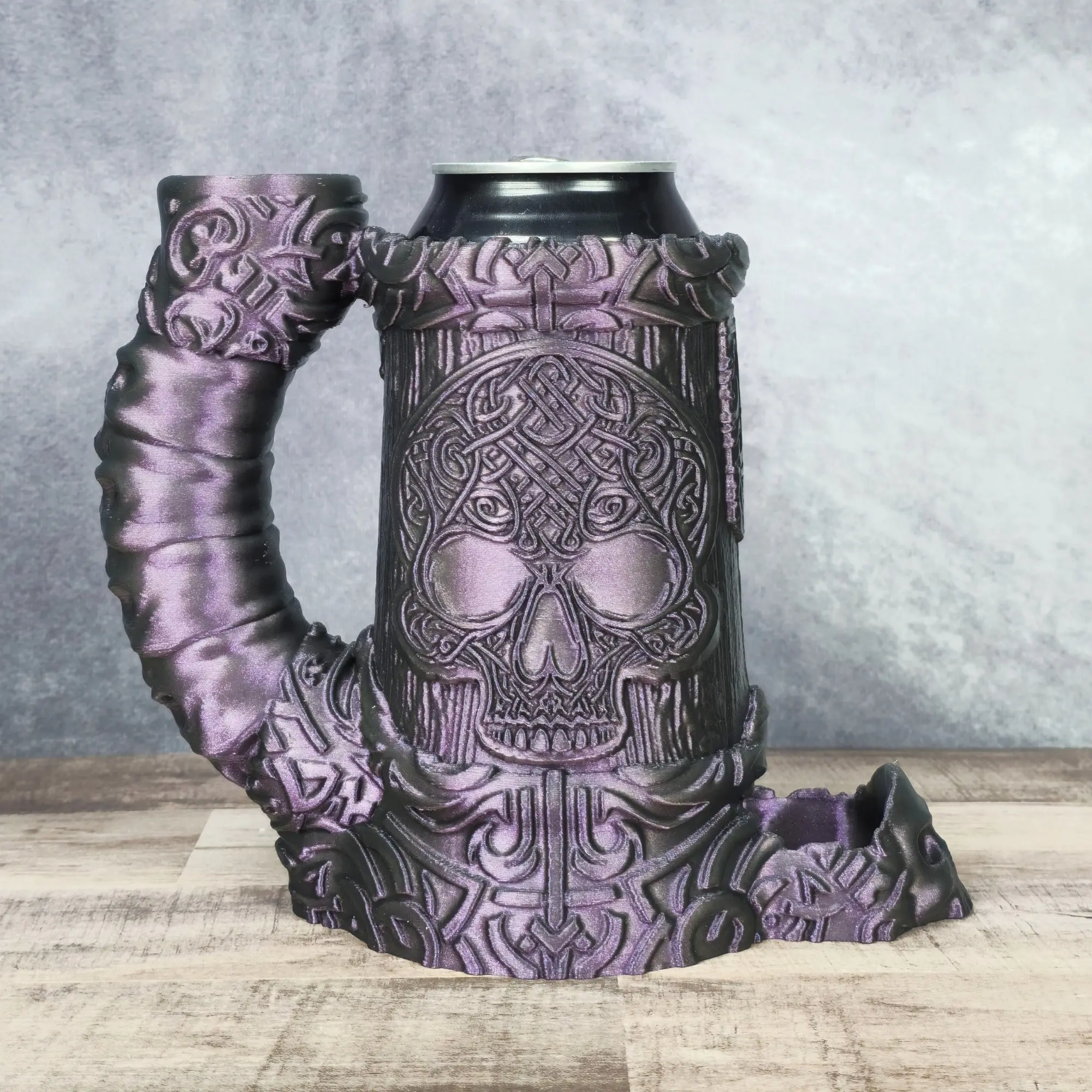 Warlock Dice Tower Mug Can Koozie - Table Top Gaming Cup for 12 oz Cans - DND Gaming Accessory Reusable
