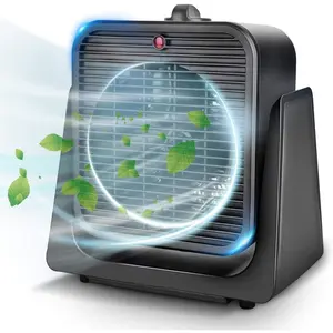 Trustech 1500W Fan&Heater Combo with Tip Over&Overheat Protection Adjustable Heating Dual Heating for Indoor Use Black