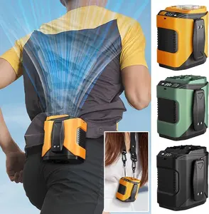 Portable Waist Clip Fan - 5-Speed 13000RPM Turbo Cooling, Dual-Sided Clip Wearable for Outdoor Camping