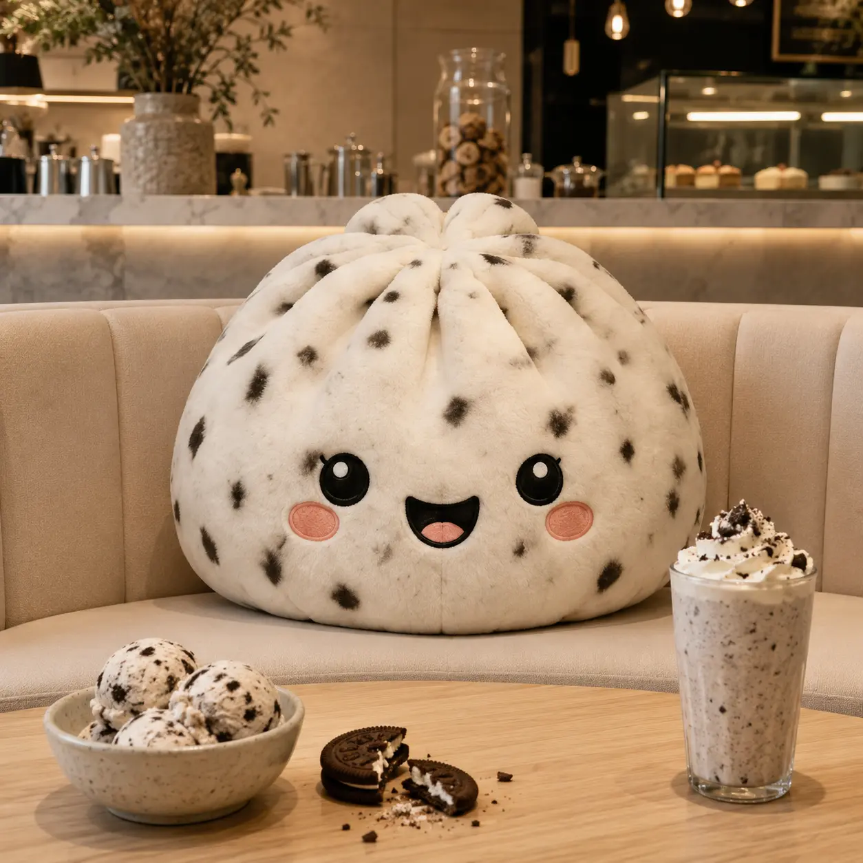 Cookie- Oversized Cookies and Cream Dumpling pillow
