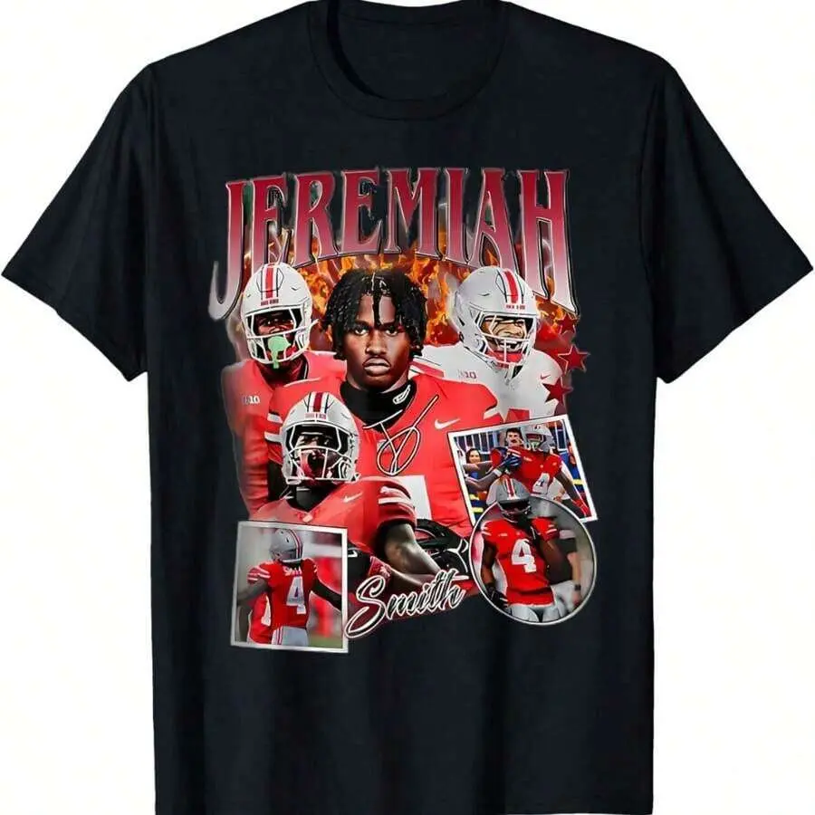 Vintage Jeremiah Tee Graphic Smith 90's Style Unisex T-Shirt, 100% Cotton Retro Graphic Tees Men Shirts Streetwear, Machine Washable All-seasons Comfort Fit
