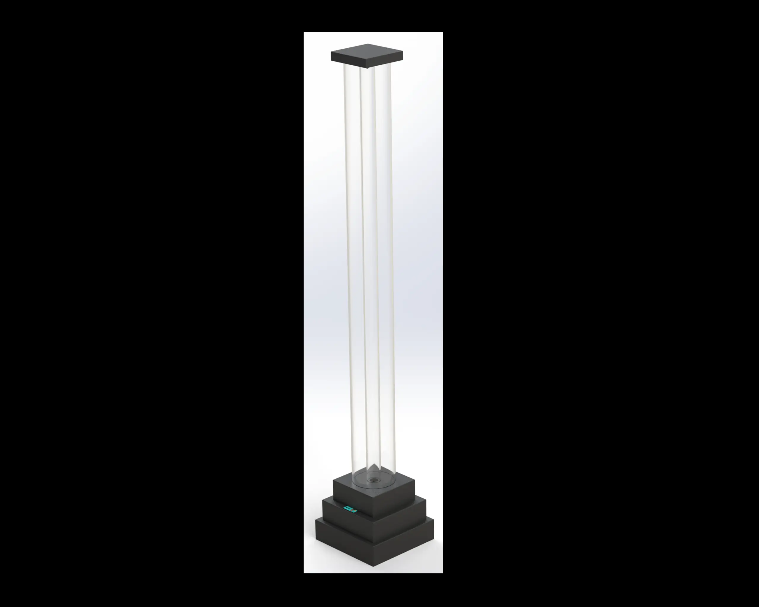 5’ Square Fillable Clear Floor LED Light