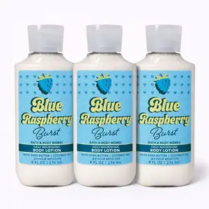 BLUE RASPBERRY BURST Bath & Body Works Body Lotion 3-Pack – 8 oz Each