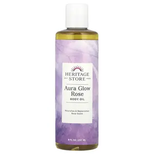 Heritage Store Aura Glow Body Oil, Rose, 8 fl oz (237 ml)