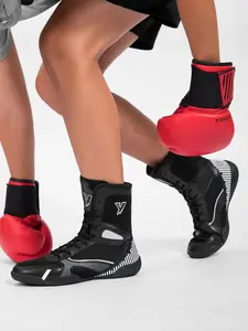 Men's High-Top Wrestling Shoes, Boxing Training Shoes, Muay Thai Kickboxing Shoes, Lightweight Design, Comfortable Fit, Perfect Grip, Gym Shoes