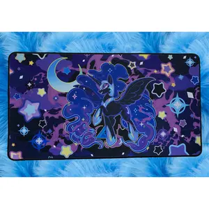 Nightmare Moon MLP Desk Mat - Furry Mousepad - Cartoon Cool Gaming Deskmat Mouse Pad for PC Setup, Office Desk Decor, and Room Accessories
