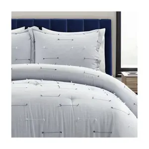 Lush Decor Boho Stripe Clip Ja cquard Comforte r Set- F/Q
