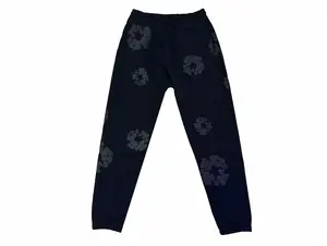 Denim Tears Cotton Wreath Sweatpants Black Monochrome