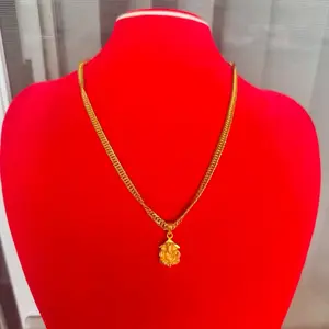 Everyday wear Gold plated chain of lord ganesh pendant/locket, ready to wear, good quality