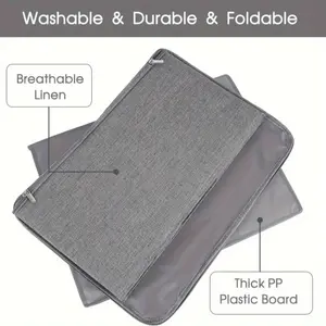 4-pack, foldable cationic storage box, waterproof storage, bedsheet organizer, suitable for wardrobes, bedrooms, kitchens, books, multi-functional storage organizer (with dual zippers and 3 handles) Bed Sheets Organizers Fabric Storage Organizer