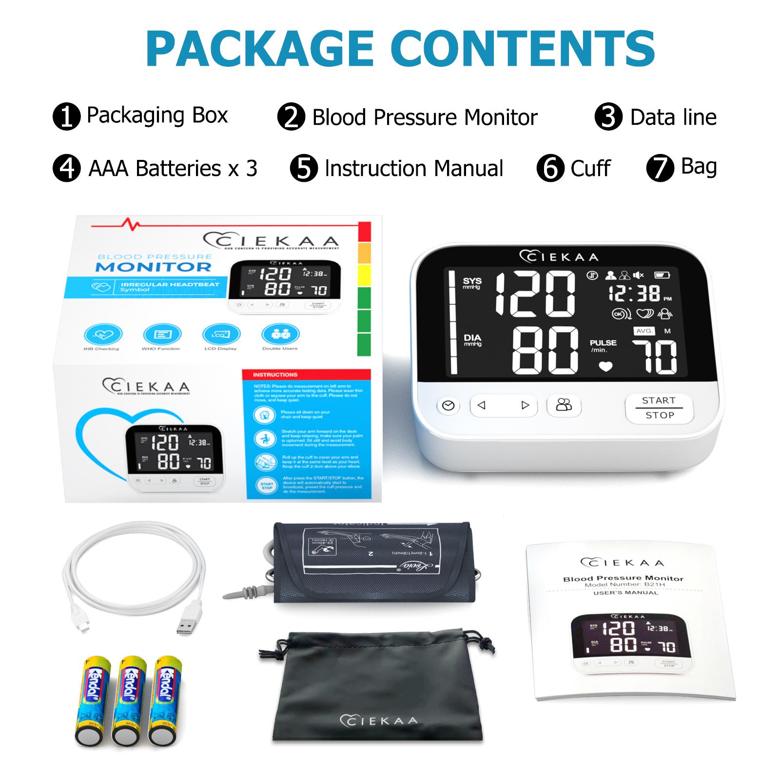 Nicwell Home Upper Arm Blood Pressure Monitor | Large LED Display | One-Touch Operation | Adjustable Cuff 8.8"-17.7" | Voice Alert | Dual User Mode | Blood Pressure Measurement & Irregular Heartbeat Alert | Auto Power Off Nicwell Home Upper Arm Blood Pressure Monitor | Large LED Display | One-Touch Operation | Adjustable Cuff 8.8"-17.7" | Voice Alert | Dual User Mode | Blood Pressure Measurement & Irregular Heartbeat Alert | Auto Power Off