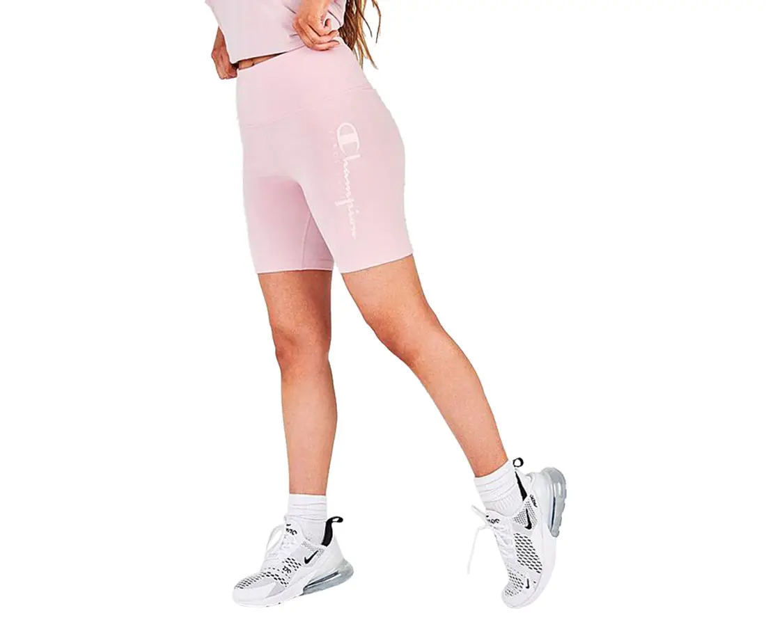 CHAMPION Women's Sporty Bike Shorts, Solid Color Mid-Thigh Activewear for Gym and Fitness Workouts, Sporty Men's Shorts, Xs/S