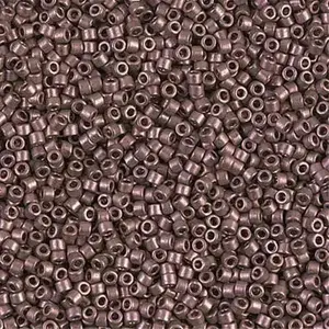 Dyed Nickel Plated Dark Mauve 11/0 delica beads || DB0462