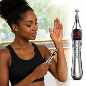 Rechargeable Smart Meridian Pen with 5 Heads – Auto Point Detection Therapy Device- Rechargeable Smart Meridian Pen with 5 Interchangeable Heads, Auto Point Location, Cordless 2-Hour Therapy for Neck, Shoulder, Waist, Detoxification & Blood Circulation