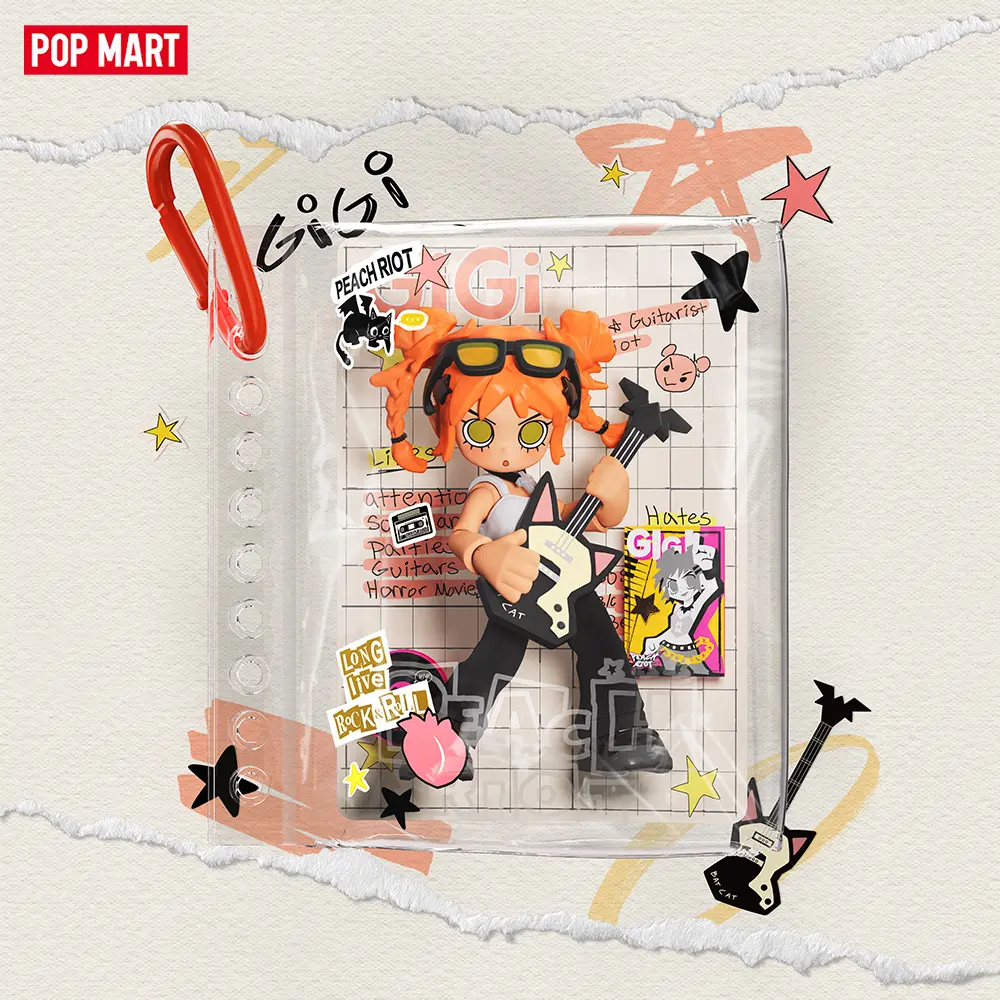 POP MART Peach Riot Carry the Music Series Block Pendant Blind Box