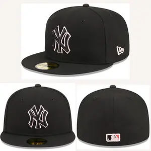 Men's New York Yankees New Era Black Pastel Undervisor 59FIFTY Fitted Hat