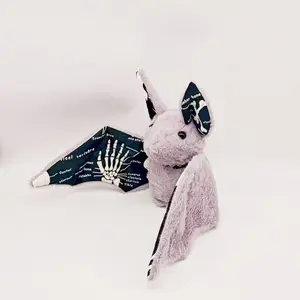 Pandemic Man Glow-In-The-Dark Bat Plush Toy, April Fool's Halloween Decoration, Birthday Gift, Stuffed Soft Animal Doll