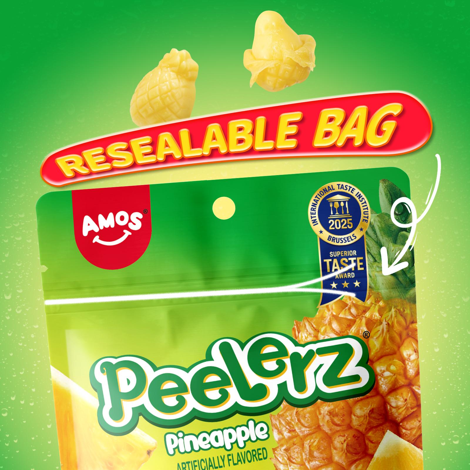 AMOS Peelerz Gummy Candy Variety Pack – 14 Bags for $14.99! Mango, Orange, Pineapple & Green Apple, Peelable Fruit Gummies, Fun Snack, 3oz Each, Shareable Treat Bundle