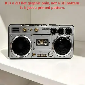 Retro Boombox Cassette Player Pattern Phone Case, Soft Silicone,Fully Protected and Shockproof For Samsung Galaxy S26 S25 S24 S23 S22 S21 Ultra Plus S25edge S24FE A14 A15 A16 A35 A36 A53 A54 Note20ultra Cool Vintage S26+ S25+ S24+ S22+