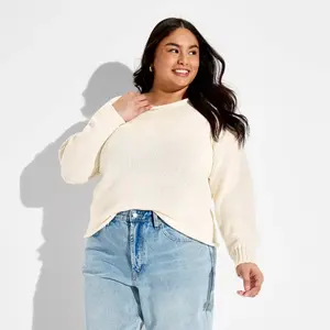 Women's Off the Shoulder Sweater - Wild Fable Off-White 1X