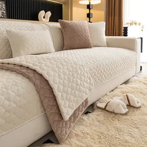 Nordic Modern Minimalist Sofa Set, Thickened Milk Velvet Cushion, Anti-Slip Pet-Friendly Washable, Suitable for Living Room Bedroom Office Decor