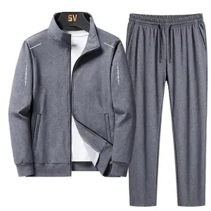 Men's Large Size (6XL - 8XL) Fashion New Autumn/Winter Suit - Sweatshirt & Sweatpants Set, Male Tracksuit with Jacket