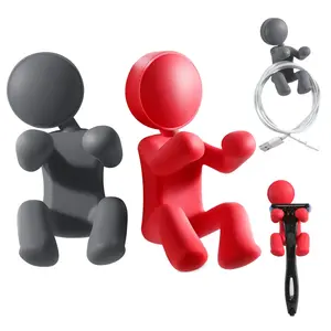 Supplies Multi-Purpose Non-Slip Silicone Strong Magnet Hook Kitchen Self-Adhesive Hook