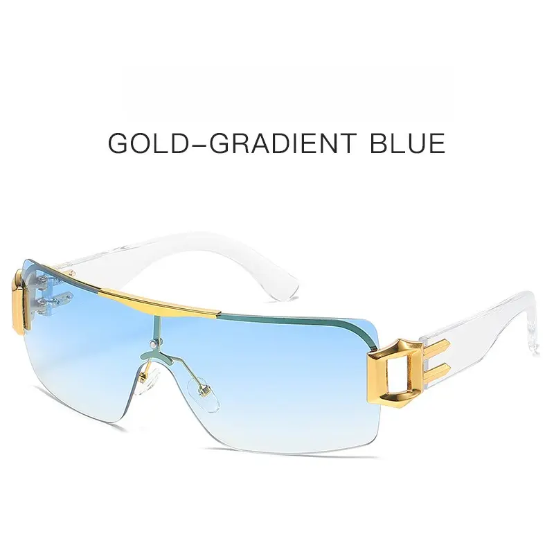 Gold frame gradual change blue