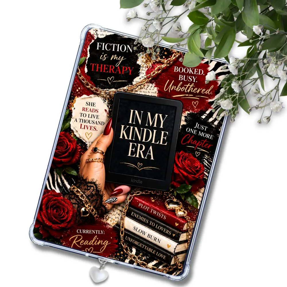 Lacy & Animal Print Light Girl Kindle Era Insert: Kindle or eReader Decor for Book Lovers