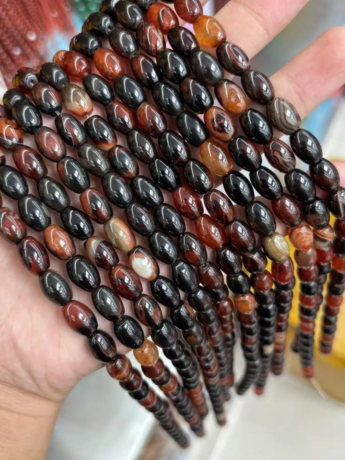 0.8cmx1.2cm Natural Stone Dreamy Agate Beads, DIY Jewelry Making Accessories, Bracelet, Necklace, Earring Charms, Handmade Craft Supplies