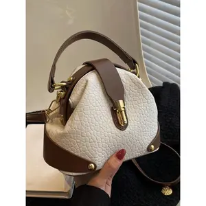 Women’s Colorblock PU Leather Handbag – Trendy Crossbody & Sling Bag, Elegant Casual Shoulder Purse for Work, Travel, Daily Outfits & Commuting