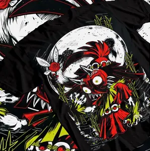 Majoras Mask T-shirt The Legend of Zelda Graphic Print Anime Gift Manga Anime Tee Shirt Graphic Tee | Retro Anime 90s Shirt