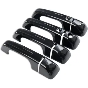 for Dodge Ram 1500 2019 2020 2021 2022 2023 2024 2025 Accessories Door Handle Cover Exterior Trims Handle Protection Glossy Black (with Smart Keyhole, Not for 1500 Classic)