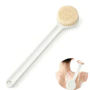 Long Handle Body Brush - Soft Bristle Bath Brush for Exfoliating & Skin Cleansing, Comfort Grip Handle Shower Brush for Back, Body & Foot Scrubbing, Gentle Dry Brushing Brush for Daily Bath & Shower Routine