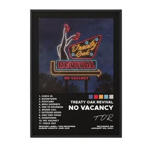 2 Color Options - No Vacancy by Treaty Oak Revival Poster No Frame / Album Cover Poster / Music Gift / Music Wall Decor / Album Art / Decor Home