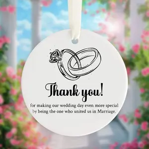 Ceramic Wedding Officiant Gift, 1 Count Wedding Thank You Ornament, Wedding Keepsake, Wedding Favor for Minister Pastor Priest