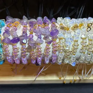 Handmade Purple Bracelet with Stone and Murano Design - Crafted with Care and Unique Stones