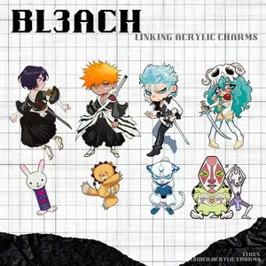 Bl3ach Linking Keychain - Unique Two-Charm Accessory for Series Fans with Cohesive Design and Versatile Use as Keys or Decoration