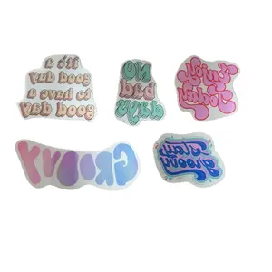 Funky colorful word phrase temporary tattoos