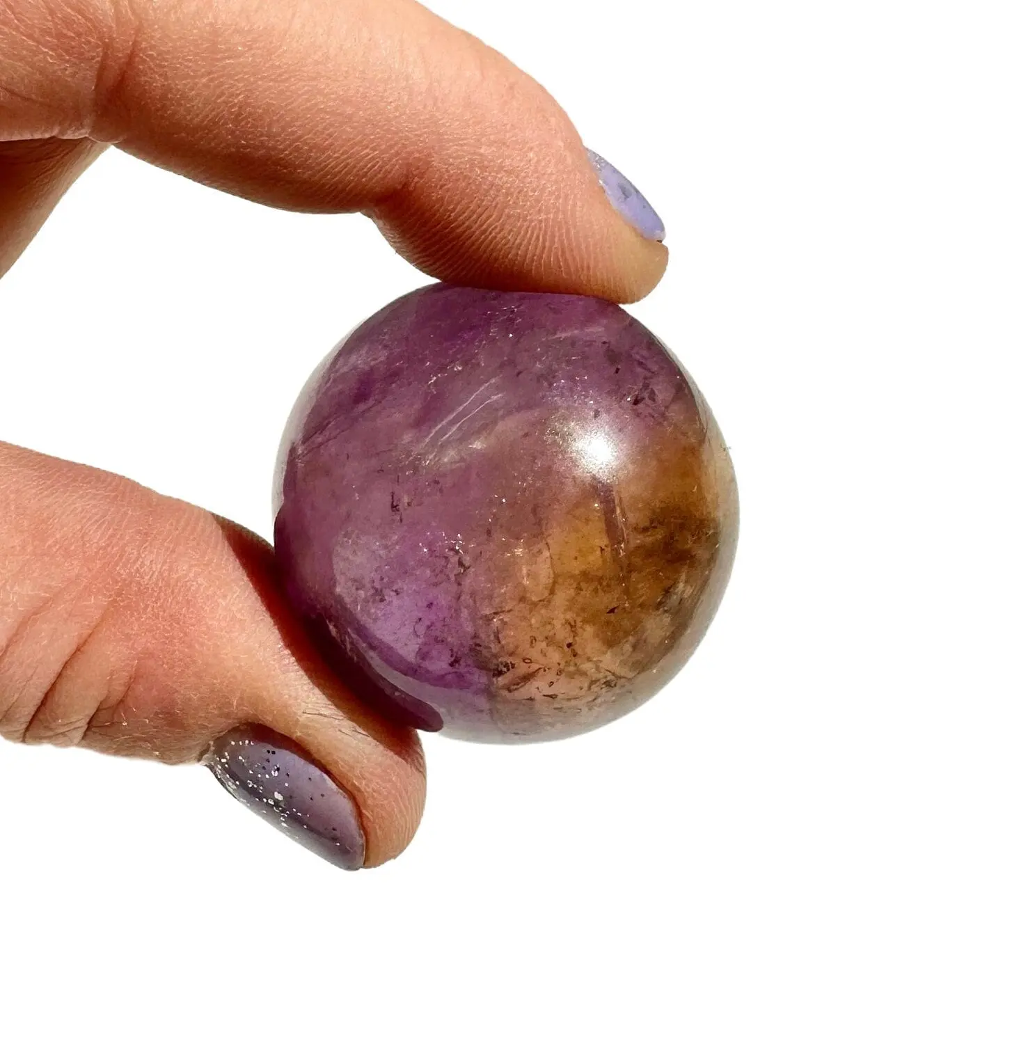 Ametrine Polished Sphere - Bahia Ametrine Crystal Sphere - Ametrine Stone Sphere - Citrine & Amethyst Stone Sphere - Mini Ametrine Sphere