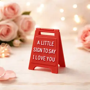 1/2/3Pack Mini Sign  I Love You Gifts for Husband Wife - A Little Sign to Say I Love You 3D Printed Mini Desk Decor - Cute Small Love Plaque for Boyfriend Girlfriend Home Office Decoration
