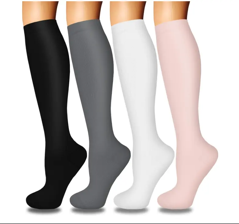 4 Pairs Compression Socks for Women Circulation-Best Support for Nurses,Running,Athletic,Travel