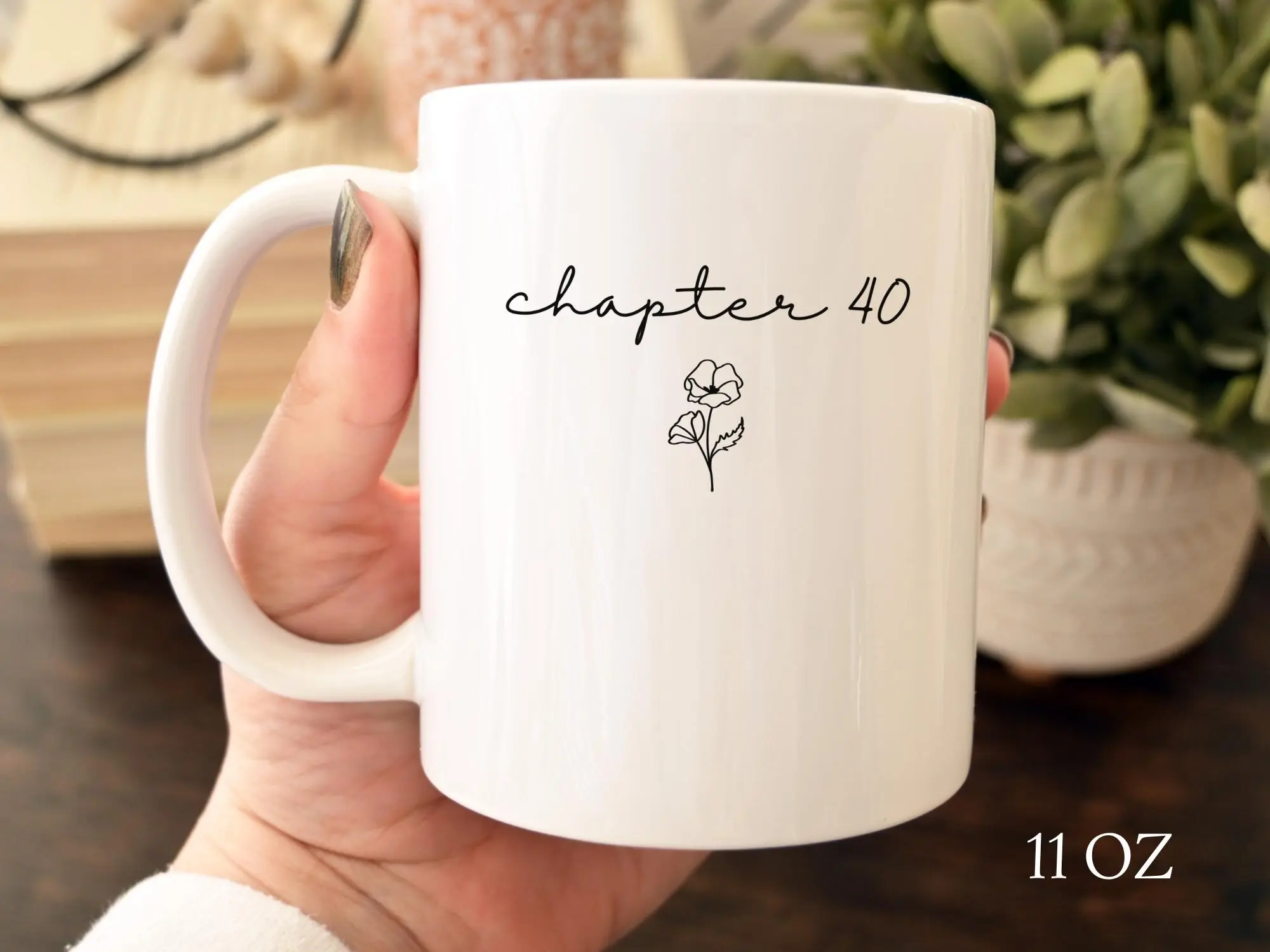 40th birthday mug custom 40 birthday gift for her personalized birthday mug in my forty era cup name chapter 40 mug 40th gift for her