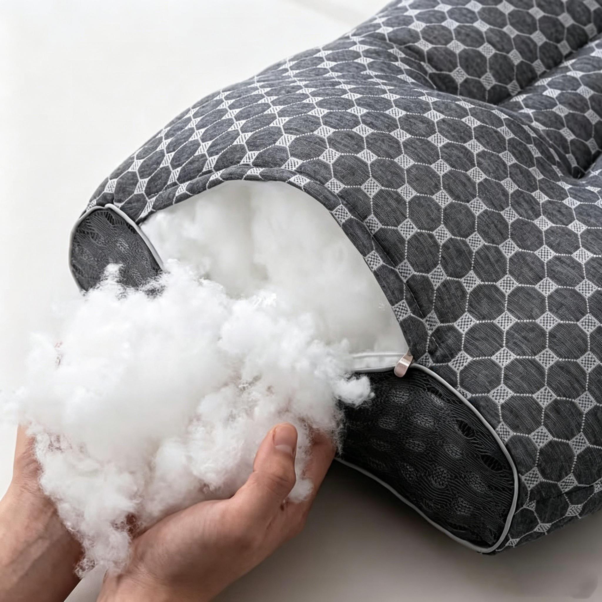 1-Piece High-Quality All-Season Neck Support Pillow Core, Machine Washable, Breathable, Soft Pillows, Ideal for Side Sleepers & Back Sleepers