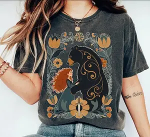 Comfort Colors Retro Princess Queen Bear Shirt, Brave Shirt, Meriidaa Shirt, Family Holiday Trip